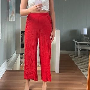 Aritzia Wilfred gauze pants with bow in back